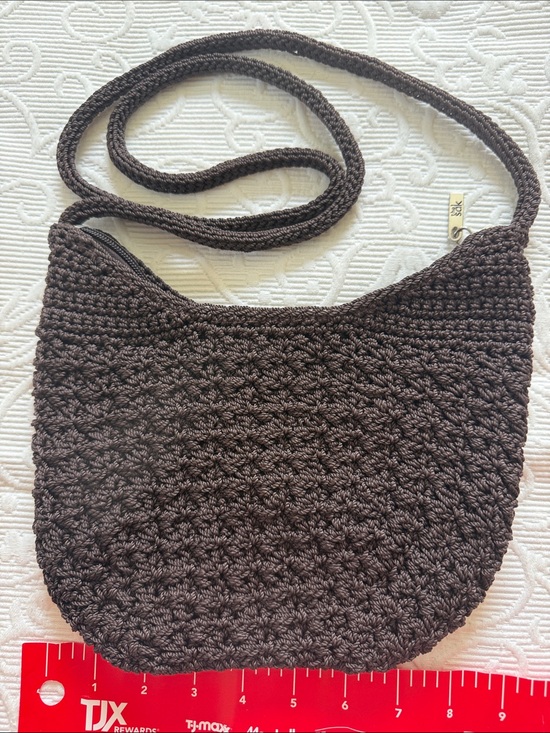The Sak Handbags - woven Dark Brown Crochet Crossbody Bag by The Sak